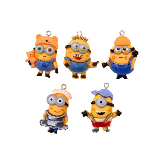 Pingente Minions 25X34Mm Em Resina Com 50 Pecas