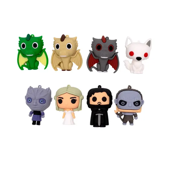 Pingente Game Of Thrones 60Mm Emborrachado Com 16 Pecas