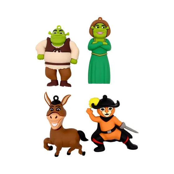 Pingentes Shrek 75Mm Emborrachado Com 12 Pecas