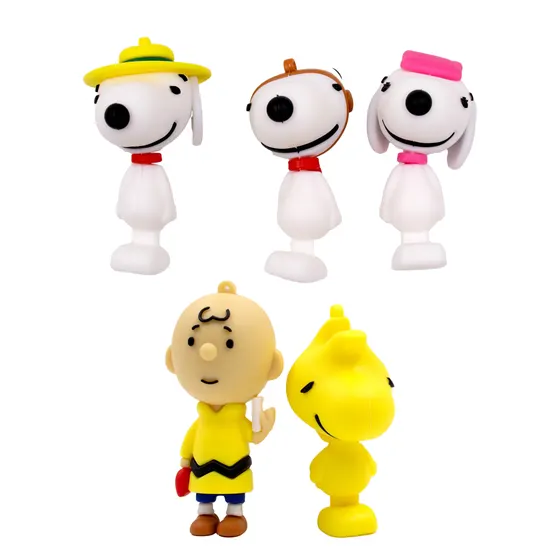 Pingentes Turma Do Charlie Brown 70Mm Emborrachado Com 10 Pecas
