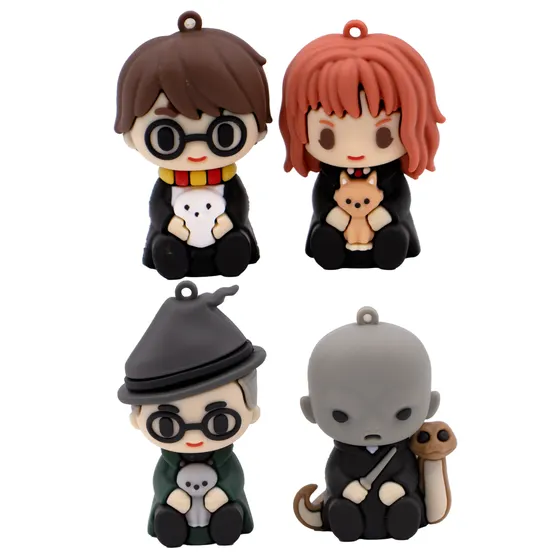 Pingente Saga Harry Potter Emborrachado Com 12 Pecas