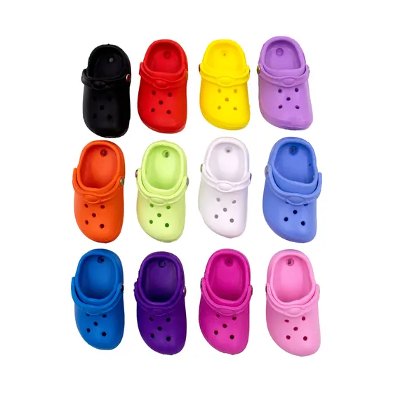 Pingente Mni Crocs 40X80Mm Emborrachado Com 12 Pecas