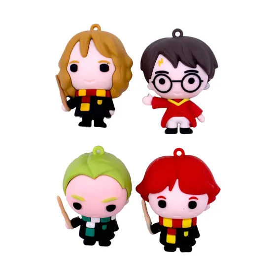 Pingente Saga Harry Potter 55Mm Emborrachado Com 10 Pecas