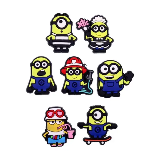Aplique Minions Profissoes 30Mm Emborrachado Com 50 Pecas