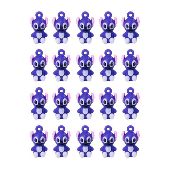 Pingente Stitch Sorridente 25Mm Emborrachado Com 100 Pecas