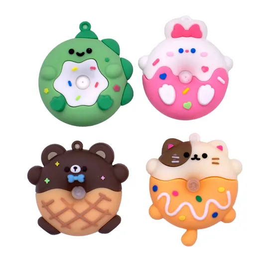 Pingente Donuts Emborrachado Com 12 Pecas