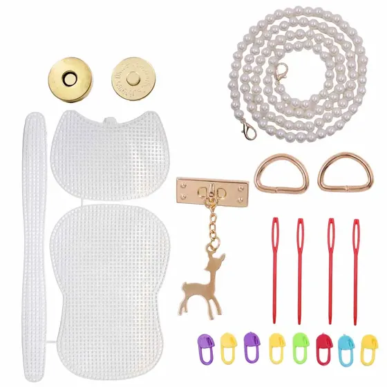 Kit Diy Bolsa Tela 18,5X14Cm Em Plastico Com Fecho Rena