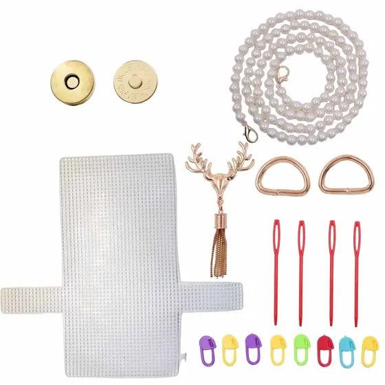 Kit Diy Bolsa Tela 18X17,5Cm Em Plastico Com Fecho Rena