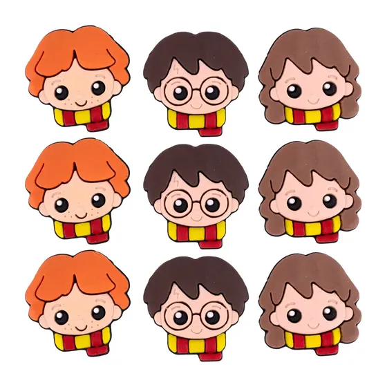 Aplique Personagens Harry Potter Emborrachado Com 50 Pecas