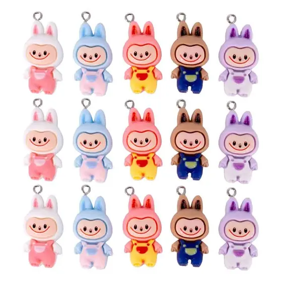 Pingente Labubu 35X16Mm Em Resina Com 50 Pecas