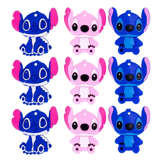 Aplique Stitch Variados 50Mm Emborrachado Com 100 Pecas