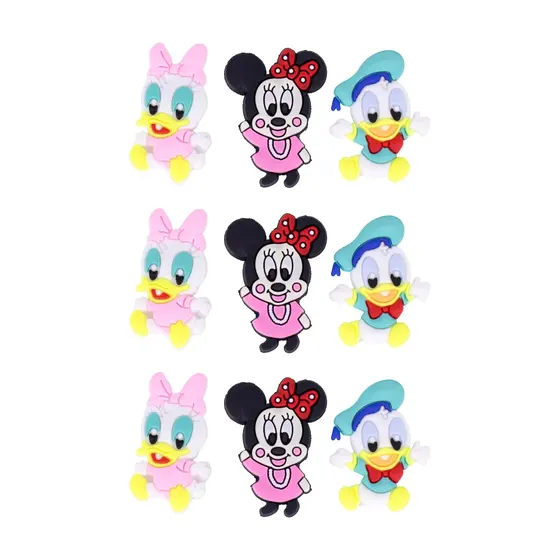 Aplique Emborrachado Personagens Mickey Mouse 30Mm Emborrachado Com 100 Pecas