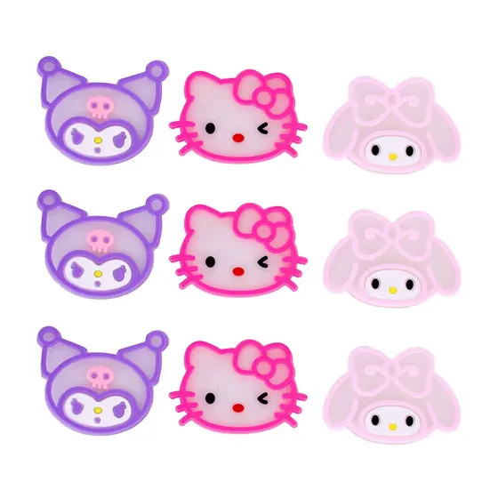 Aplique Hello Kitty E Personagens 25Mm Acrilico Com 100 Pecas