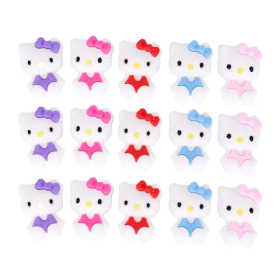 Aplique Hello Kitty 30Mm Emborrachado Com 100 Pecas