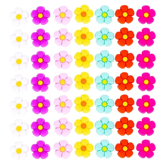 Aplique Flor Margarida Emborrachada 20Mm Com 200 Pecas