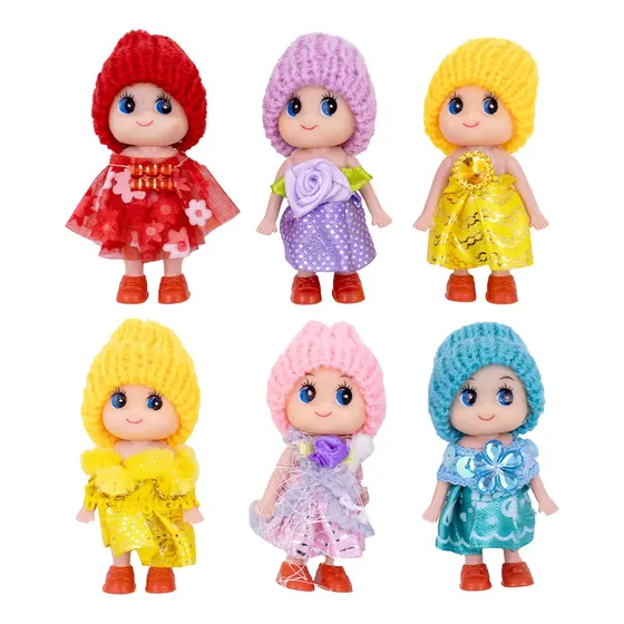 Pingente Bonequinhas Em Plastico Com 12 Pecas
