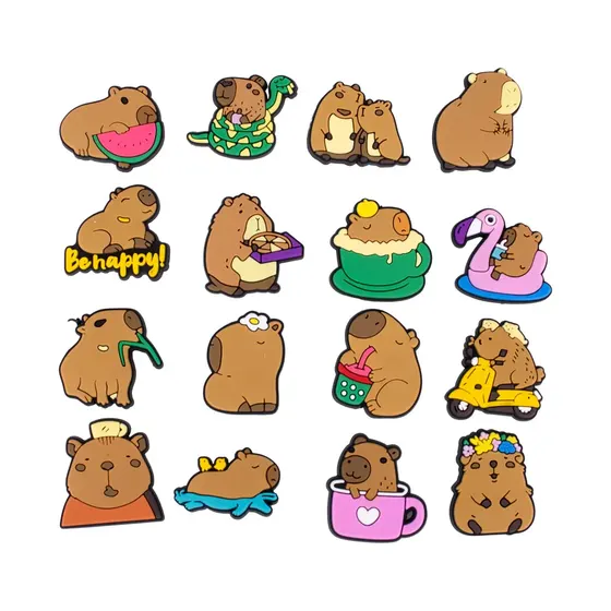 Aplique Capivara Verao Emborrachado Com 50 Pecas