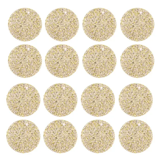 Paete Glitter Com Furo 20Mm Em Pvc