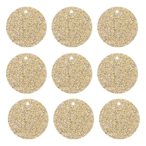 Paete Glitter Com Furo 25Mm Em Pvc