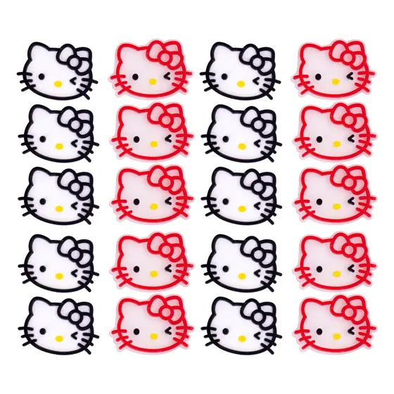 Aplique Hello Kitty Emborrachada Com 50 Pecas