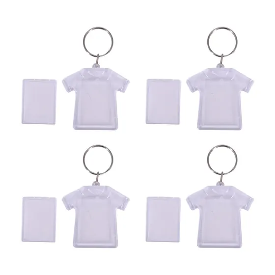 Chaveiro Para Foto Personalizada Camiseta Em Acrilico Com 50 Unidades