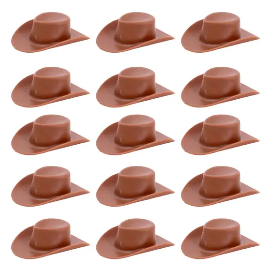 Aplique Chapeu Country 4,6X5,4X1,6Cm Em Plastico Com 12 Pecas