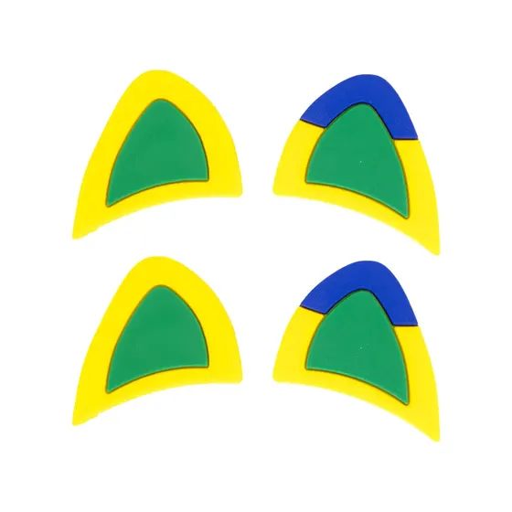 Orelhas Copa Do Mundo 56X50Mm Emborrachado Com 30 Pecas - 103 Colorido