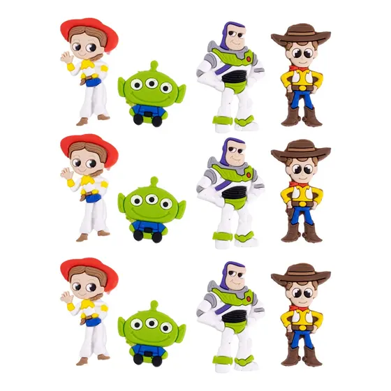 Aplique Personagens Toy Story Emborrachado Com 50 Pecas