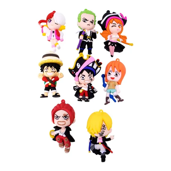Pingente One Piece 88Mm Emborrachado Com 18 Unidades - 103 Colorido