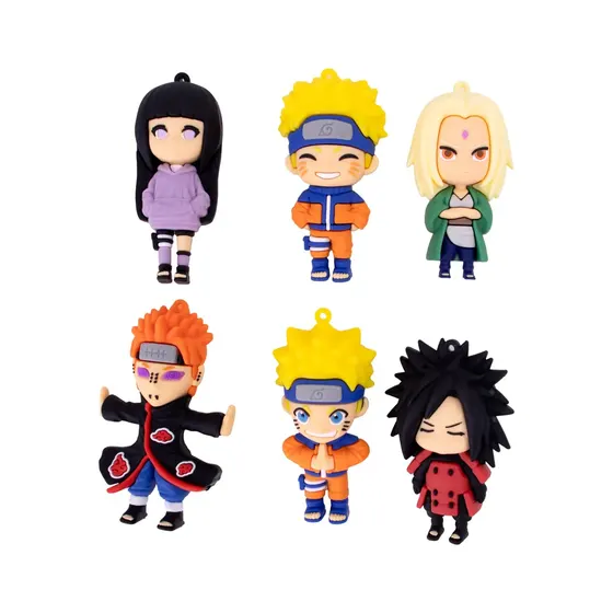 Pingente Naruto 82Mm Emborrachado Com 12 Unidades - 103 Colorido
