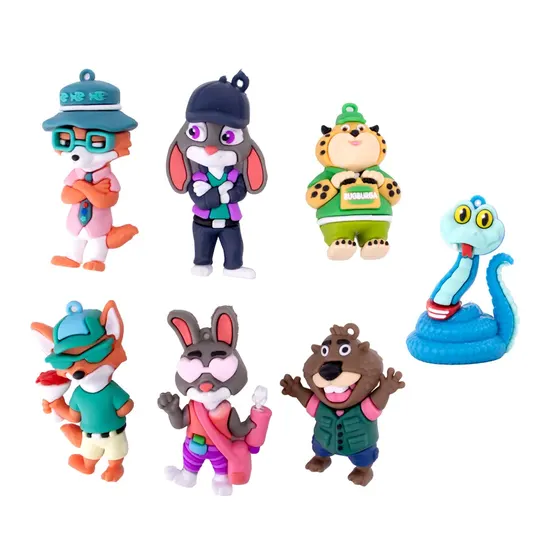 Pingente Zootopia 77Mm Emborrachado Com 14 Unidades - 103 Colorido