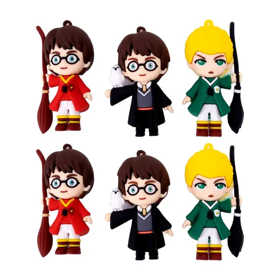 Pingente Harry Potter 75Mm Emborrachado Com 12 Unidades - 103 Colorido