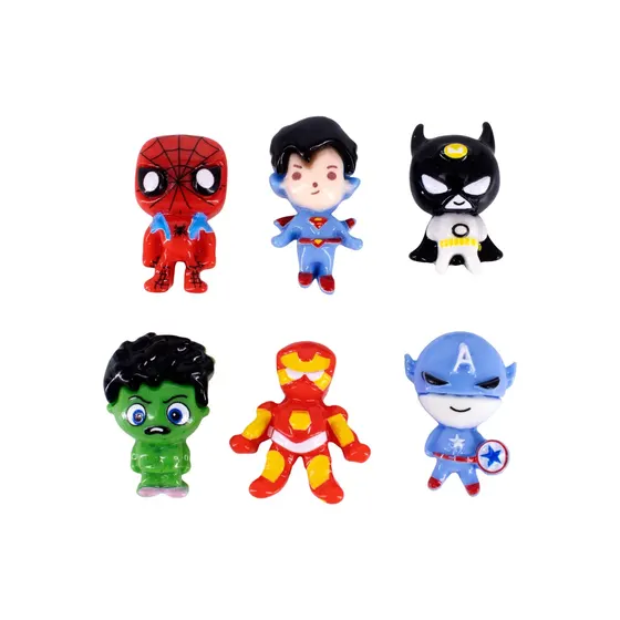 Aplique Herois 29Mm Com Brilho Em Resina Com 100 Pecas - 103 Colorido