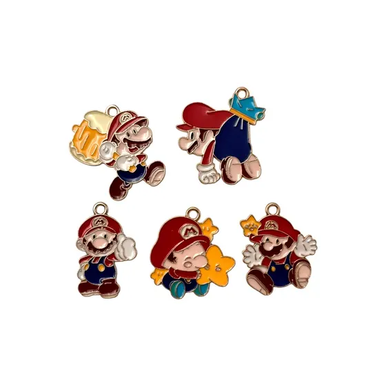 Pingente Super Mario Em Zamac Com 30 Pecas - 103 Colorido