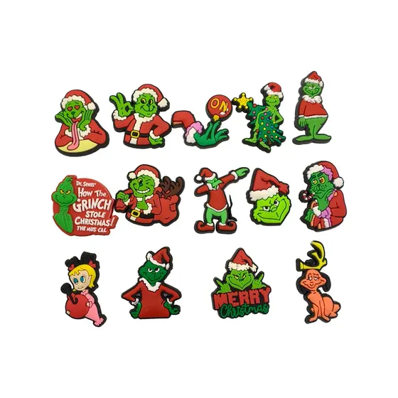 Aplique Grinch 30Mm Emborrachado Com 50 Pecas - 103 Colorido