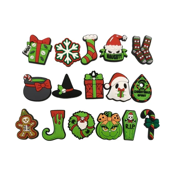 Aplique Natalino Grinch 30Mm Emborrachado Com 50 Pecas - 103 Colorido