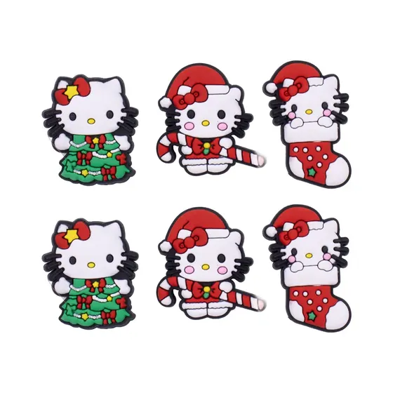 Aplique Hello Kitty Natalino 30Mm Emborrachado Com 50 Pecas - 103 Colorido