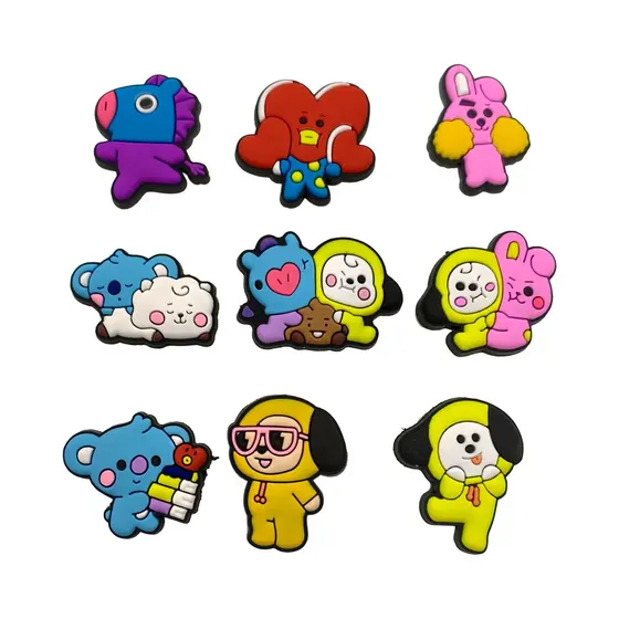 Aplique Bt21 30Mm Emborrachado Com 50 Pecas