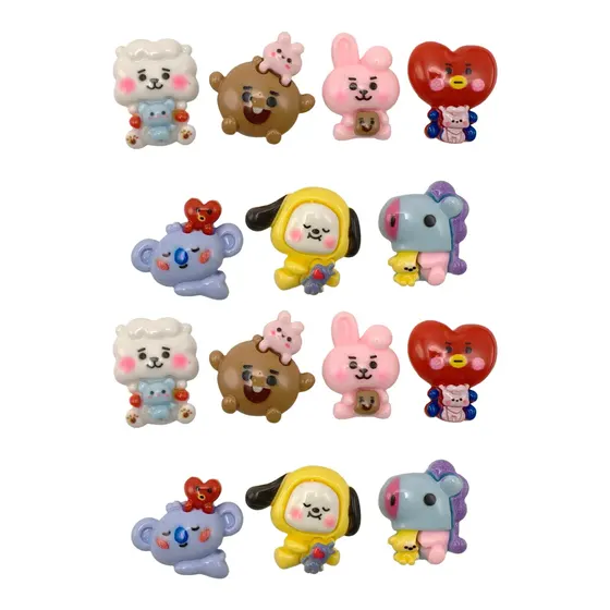 Aplique Bt21 22Mm Em Resina Com 50 Pecas