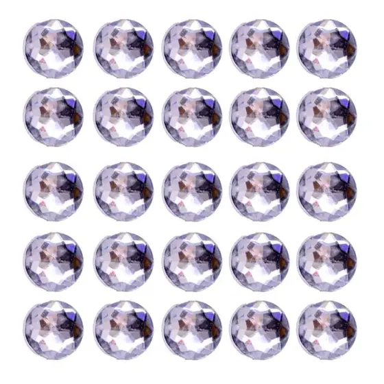 Chaton Para Colagem Redondo Sextavado 10Mm Em Acrilico Com 250Gr