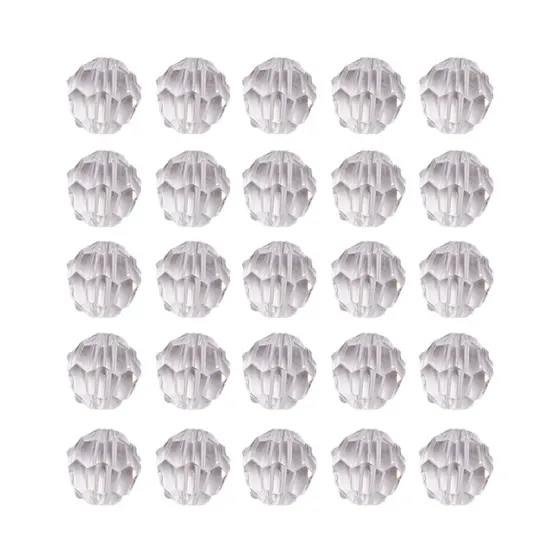 Bola Sextavada Passante 10Mm Em Acrilico Com 500Gr