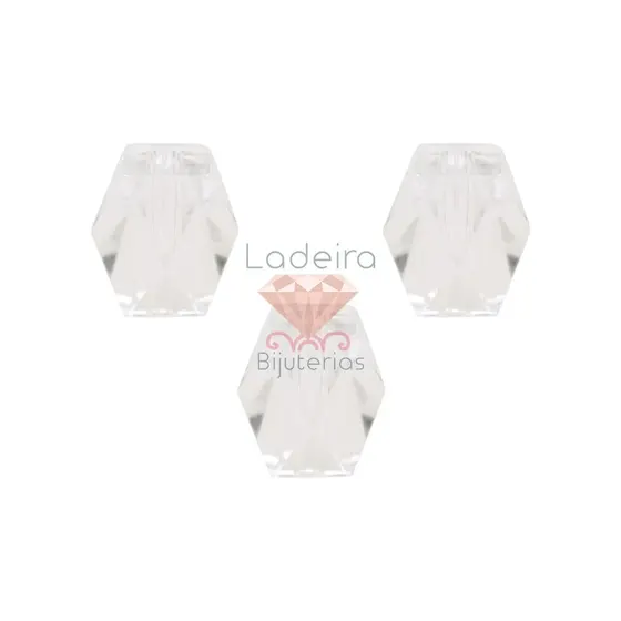 Hexagono Passante 13X22Mm Em Acrilico Com 500Gr