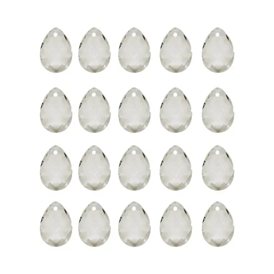 Pingente Gota Sextavada 12X18Mm Em Acrilico Com 500Gr