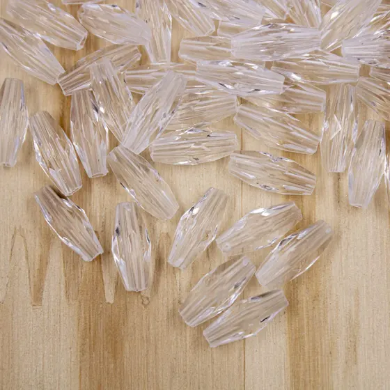Arroz Sextavado Passante 6X12Mm Em Acrilico Com 500Gr