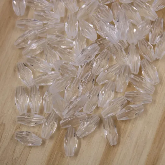 Arroz Sextavado Passante 4X8Mm Em Acrilico Com 500Gr