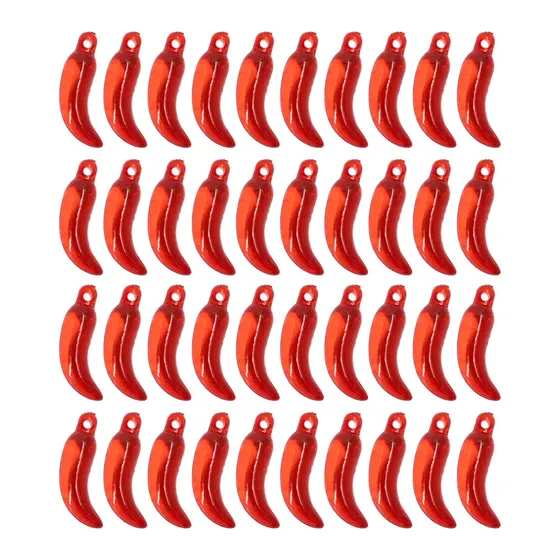 Pingente Pimenta 23Mm Em Acrilico Com 500Gr