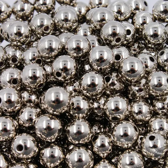 Bola Passante Metalizada 10Mm Em Abs Premium Com 500Gr