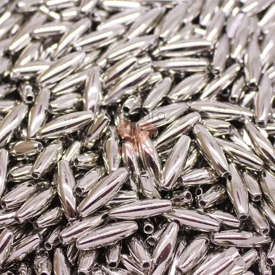 Arroz Liso Passante 5X17Mm Em Abs Com 500Gr