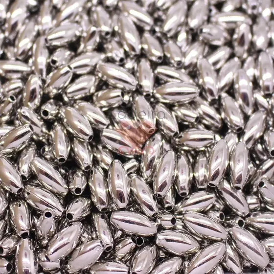 Arroz Liso Passante 6X12Mm Em Abs Com 500Gr