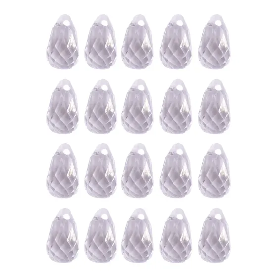 Pingente Gota Sextavado 18Mm Em Acrilico Com 500Gr
